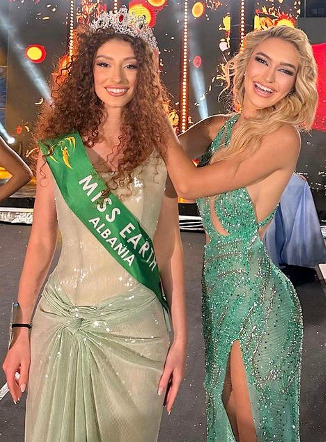 Xhesika Pengili is crowned Miss Earth Albania 2024 and Klea Llagonia Shpallet is Miss Shqipëria