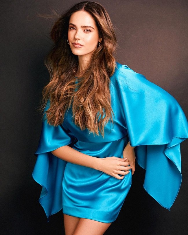 Celeste Viel Shining in Blue Gown